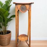 Tall Art Nouveau carved wooden side table