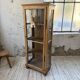 19th-century English pine display cabinet