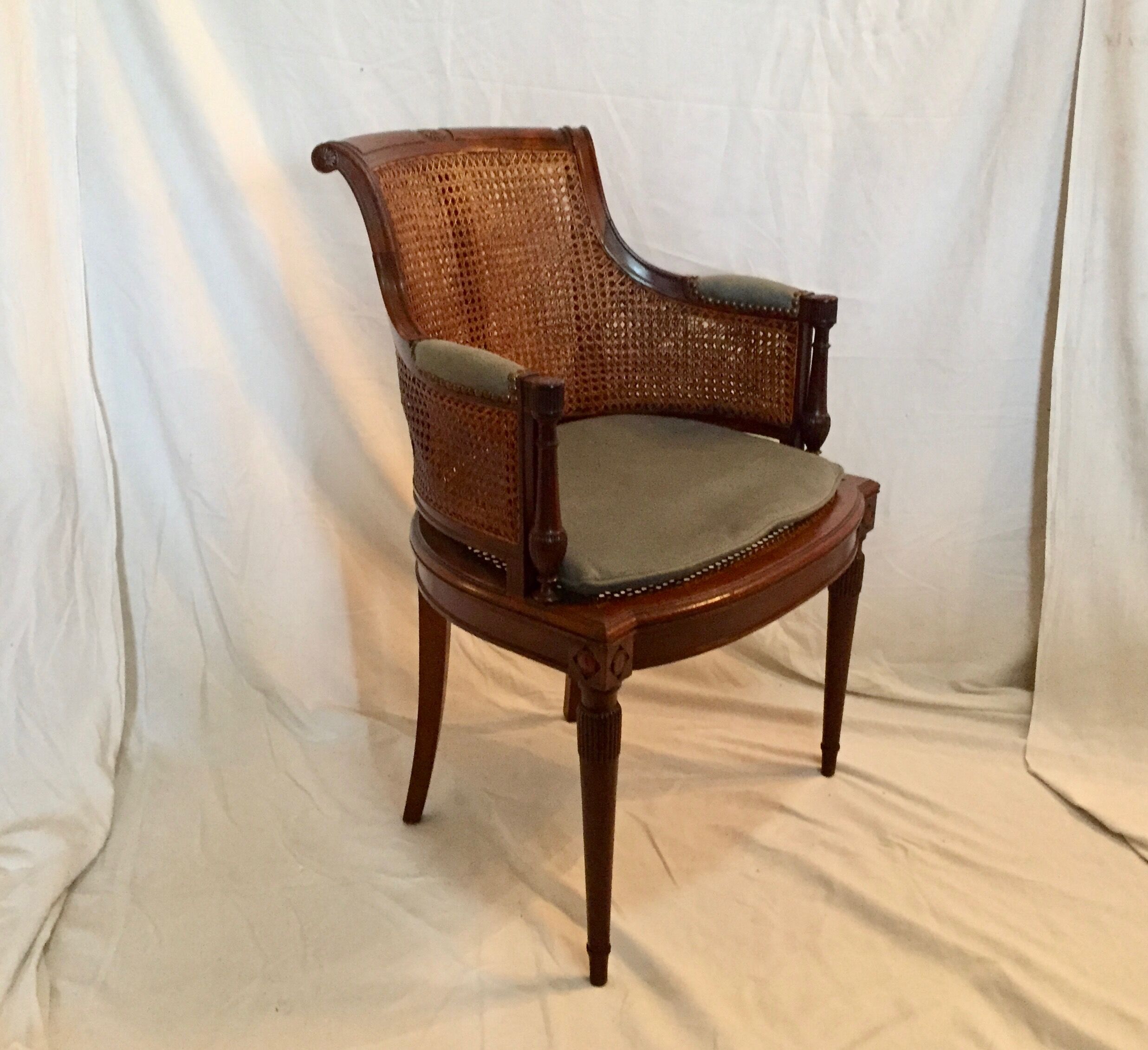 Caninboard office chair, 19th century