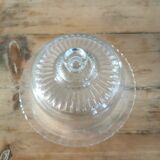 Glass arcopal cake dish with bell