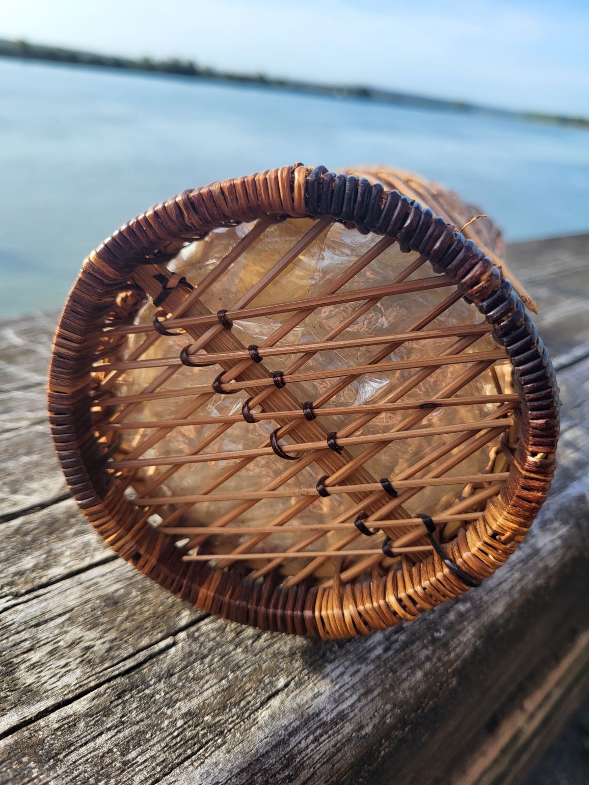 Woven wicker Japanese flower basket • Suruga Sensuji style