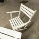Garden furniture table and 4 armchairs 60's in its juice