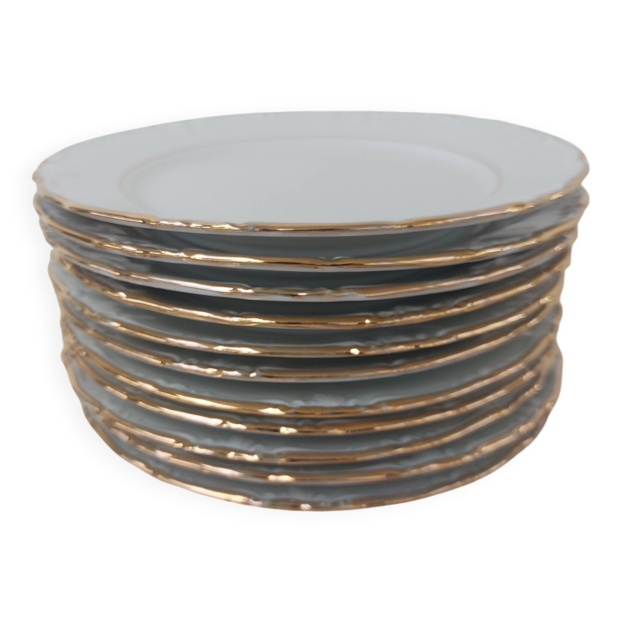 12 dessert plates porcelain Bavaria, Winterling