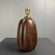 Midcentury faux bois ceramic Coco de Mer table lamp, 1970s