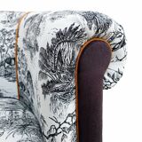 Club armchair toile de jouy