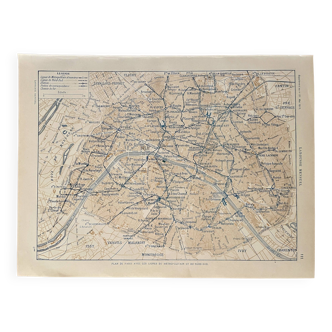 Paris metro map - 1910