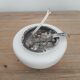 Vintage ceiling lamp / wall lamp - White opaline globe - 70s