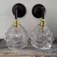 Paire d’appliques vintage en verre ciselé