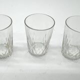 Trio of Baccarat liqueur glasses – Richelieu pattern – Signed crystal