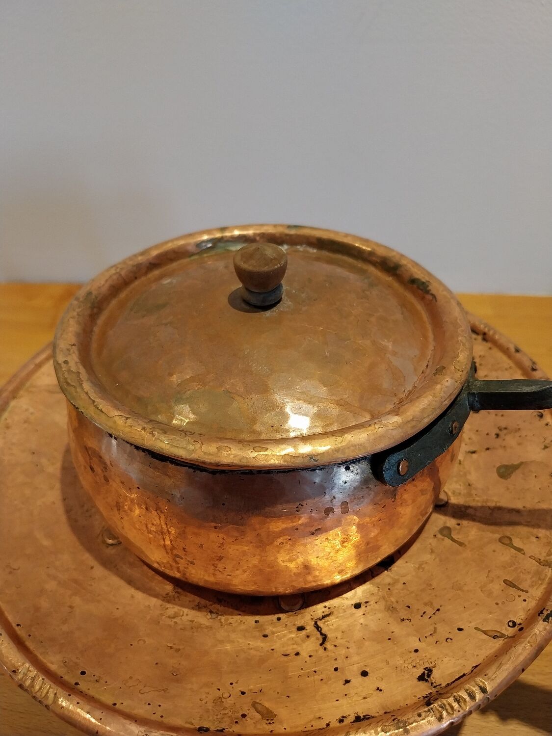 Copper fondue set