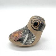 Vintage ceramic owl from Mexico, hand-painted bird.