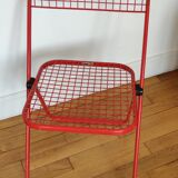 Pair of folding chairs Talin metal red
