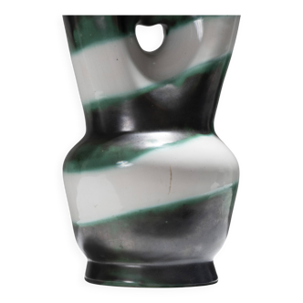 WIDE-NECKED CERAMIC VASE, HENRI MILET, 1960s
