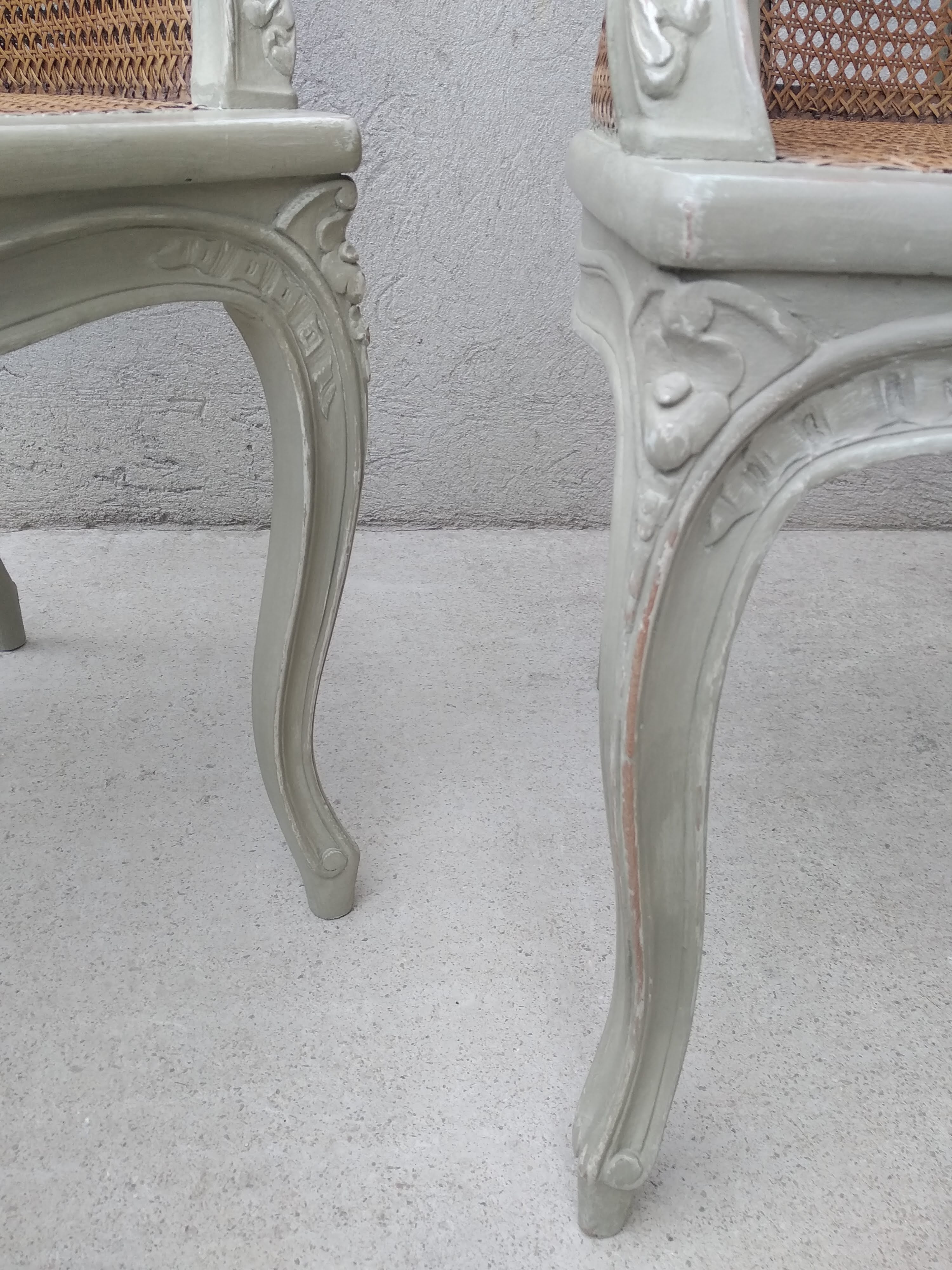 Salon Louis XV with double patinated cannage