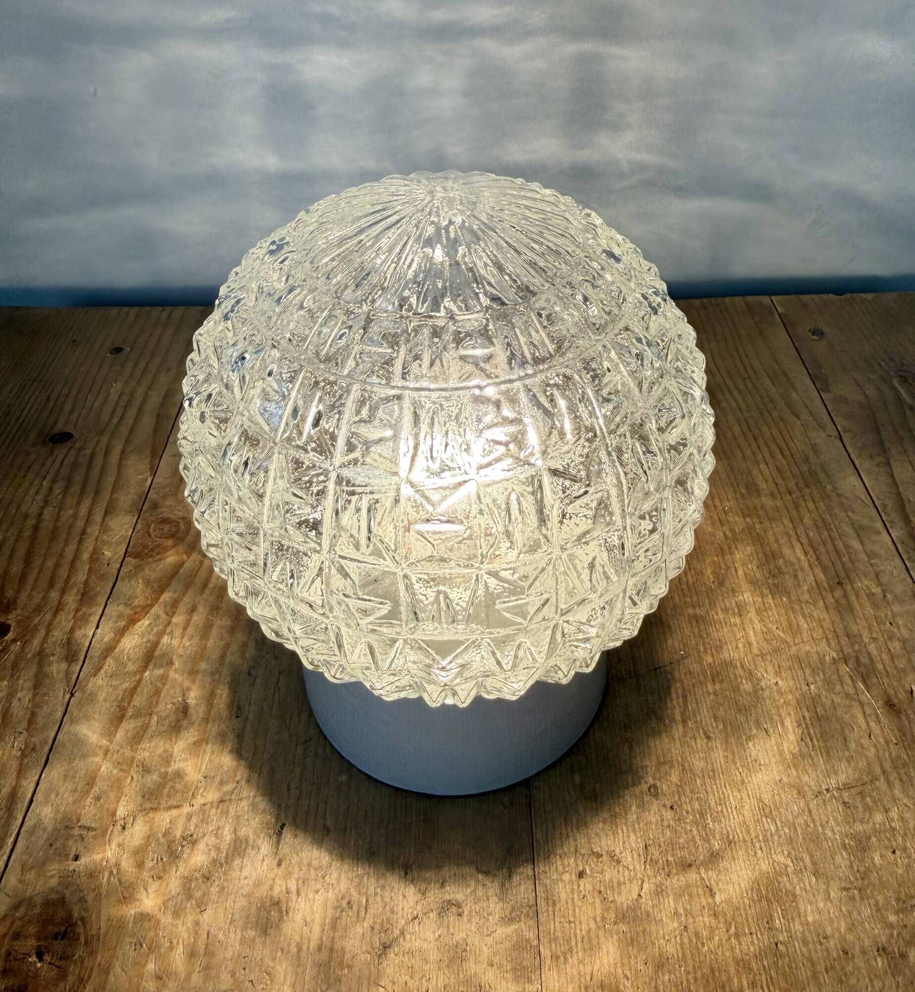 Vintage White Porcelain Ceiling Light, 1970s