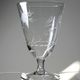 8 engraved crystal wine glasses with a floral design, Bohemia, early 20th century.