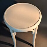 White lacquered beech stool 1950/1960.