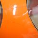 Massive Belgium Space Age UFO Lamp, Orange Mid-Century Modern Lighting