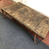Coffee table, former sncf palette
