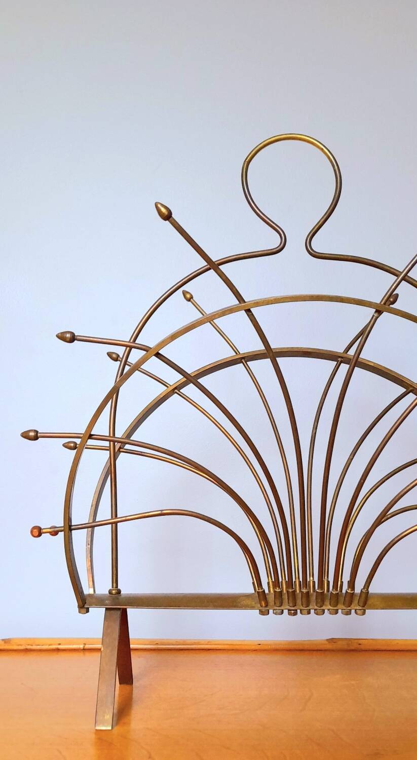 Brass magazine rack 60s
