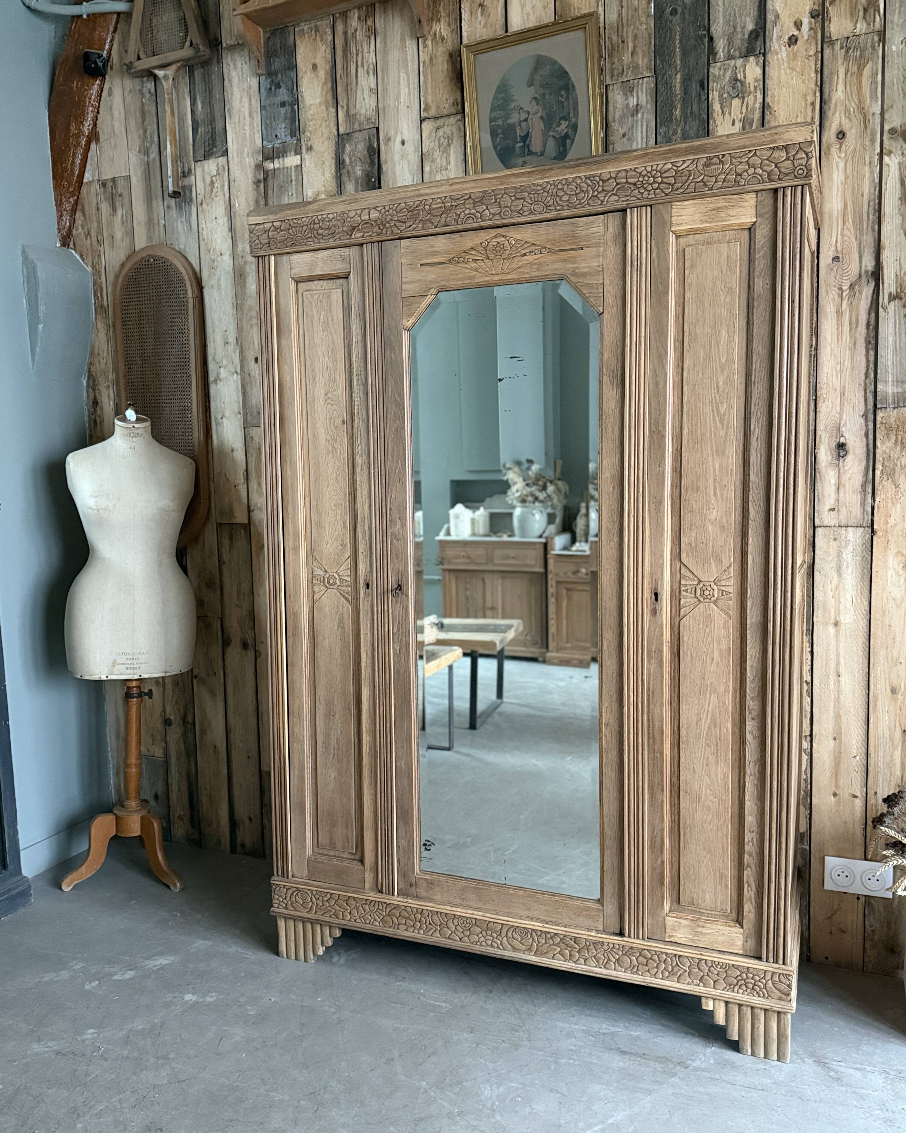 Armoire Art Déco en chêne (rénovée)