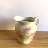 Coffee set six cups Limoges porcelain floral decoration