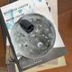 Large round wall light or ceiling light with transparent glass, 25 cm.