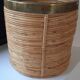 Cache pot en rotin et laiton ou panier