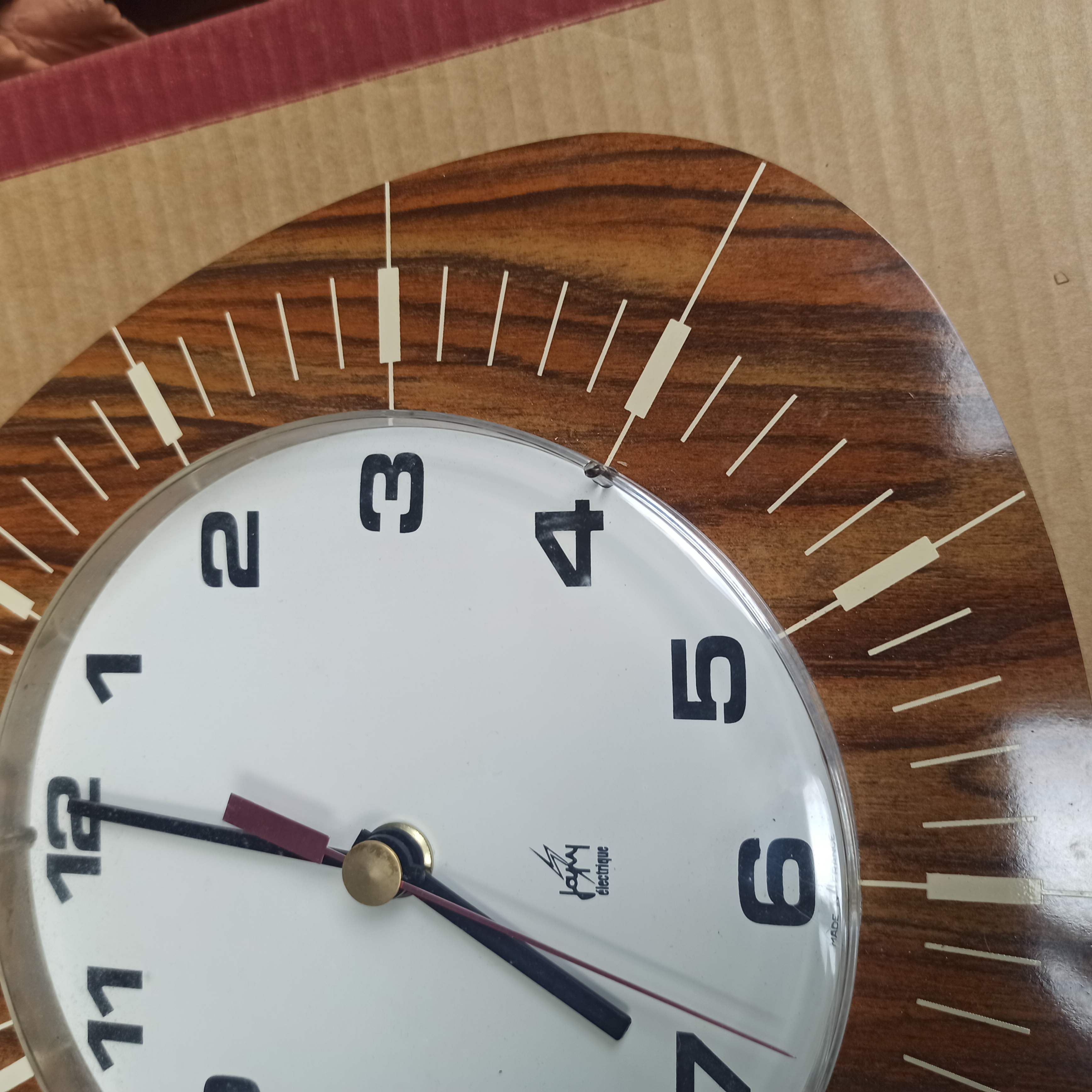 Pendulum clock japy electric 50s formica
