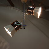 Metal chandelier from Lidokov Type L286, Czechoslovakia