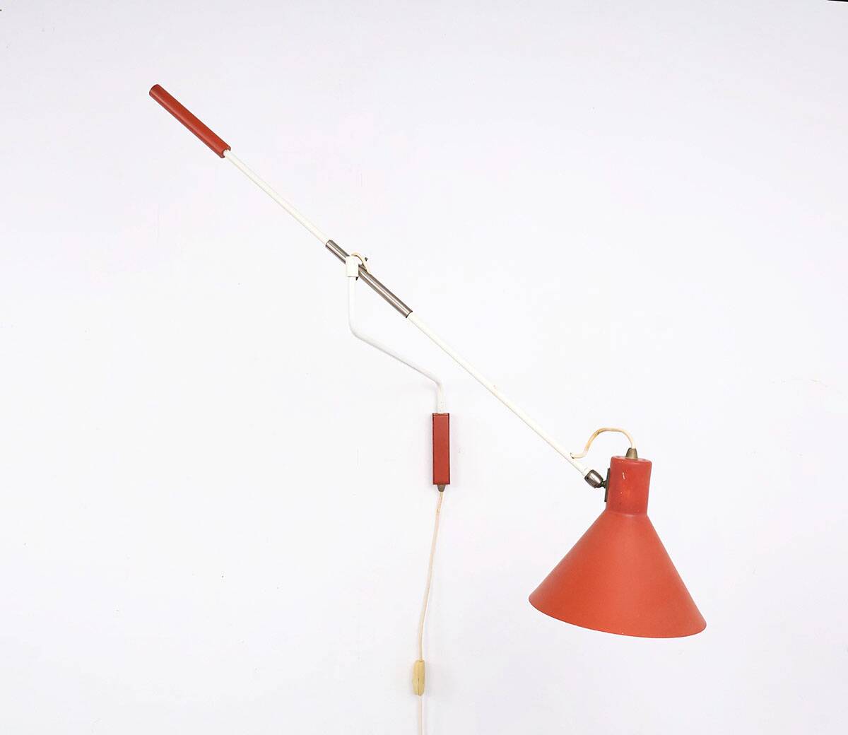 Anvia 7056 balance wall lamp by J.J.M. Hoogervorst, 1950s