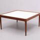 Teak coffee table Laminated top 1960s Scandinavian
