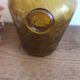 Handmade jar in blown bubbled glass Biot amber
