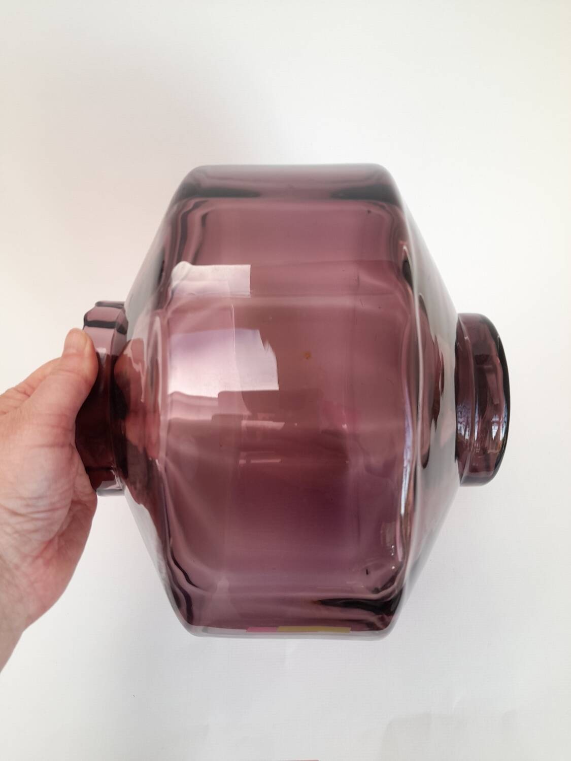 Very large Art Deco saucer vase by Doyen glassworks.