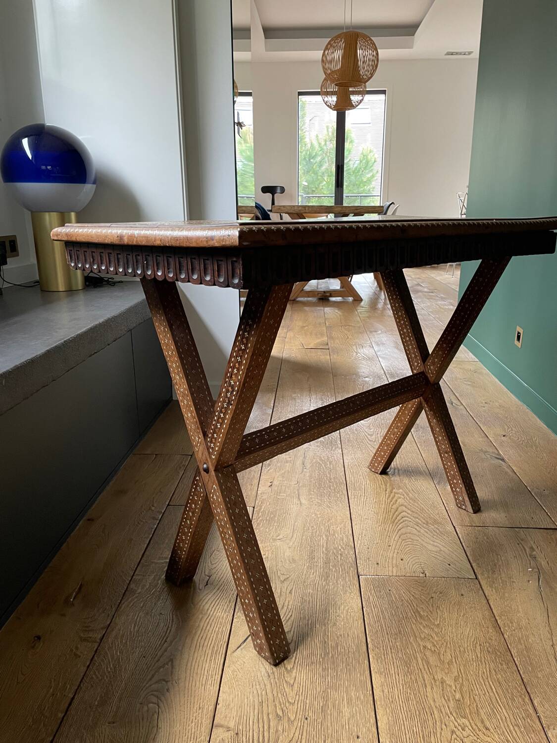 19th century Syrian marquetry table