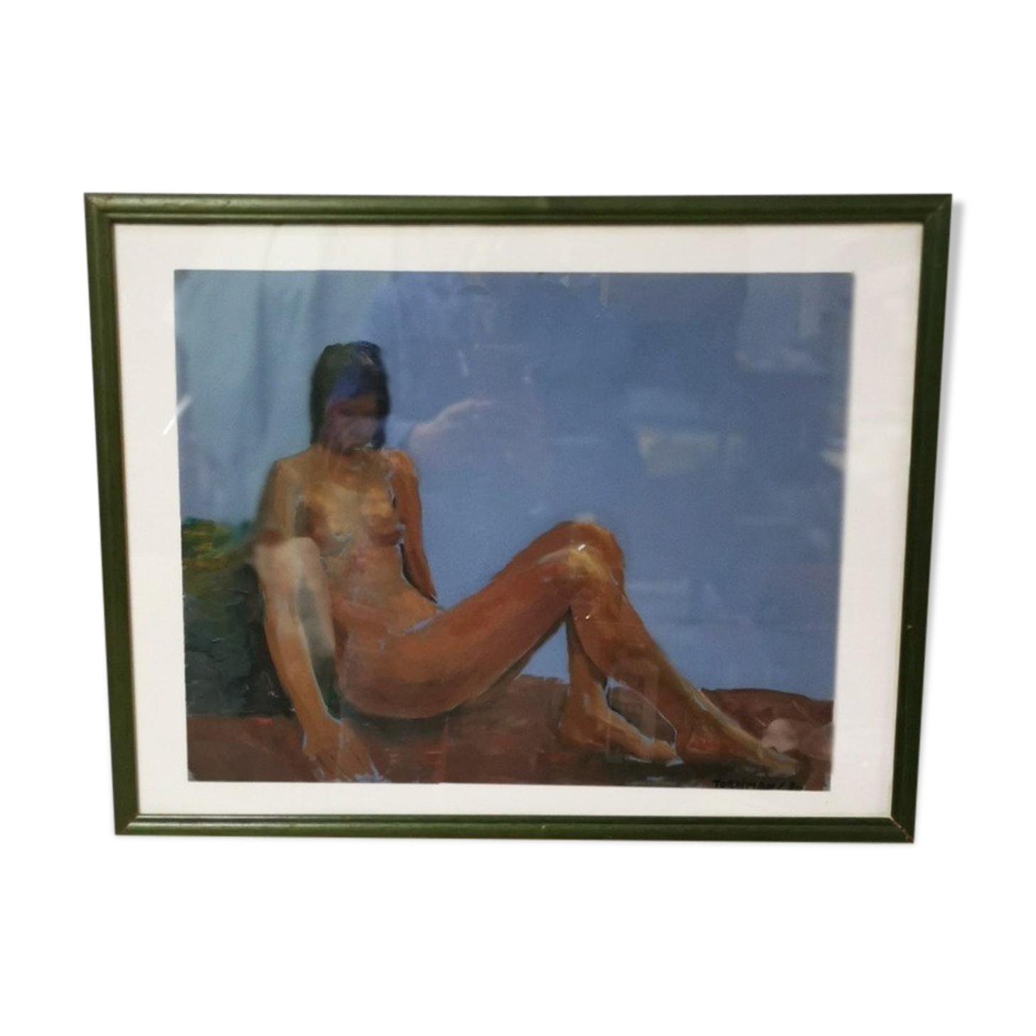 Painting of elongated nude