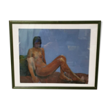 Painting of elongated nude