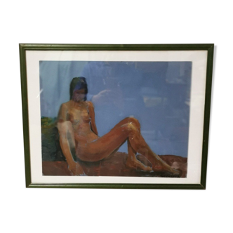 Painting of elongated nude