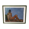 Painting of elongated nude