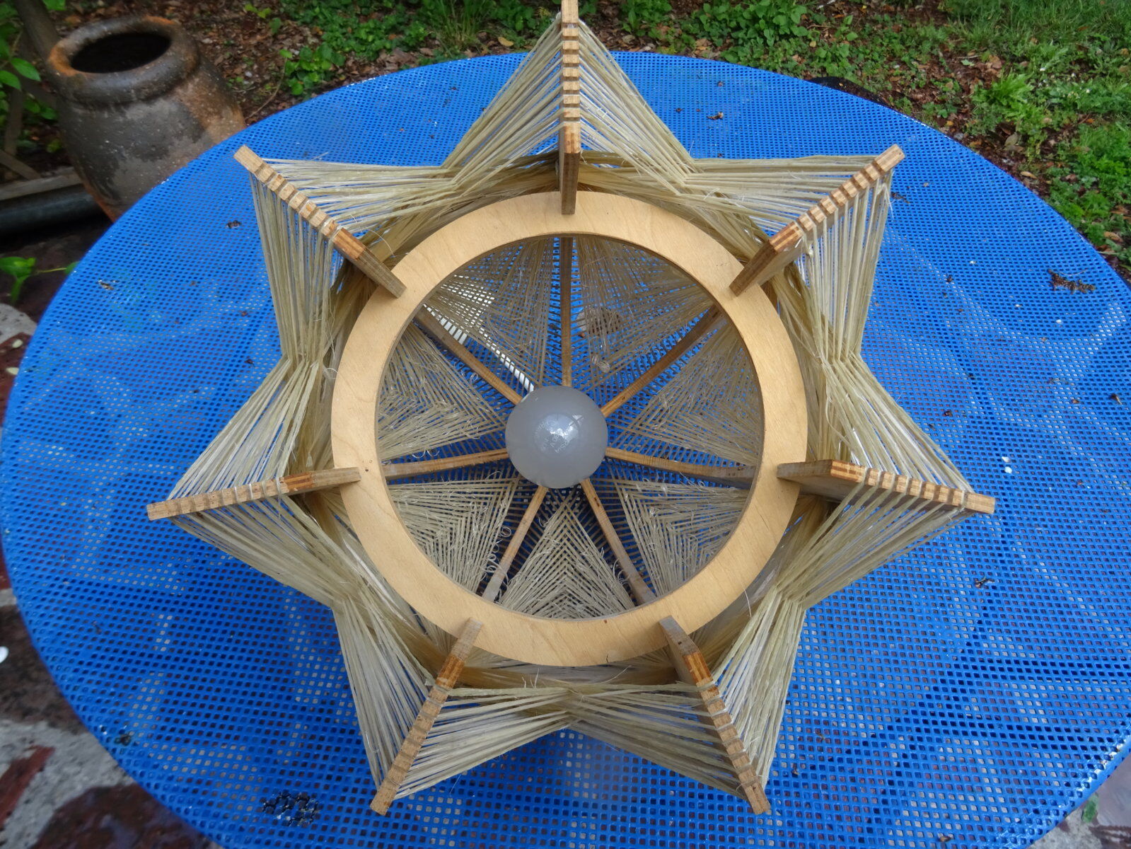 60s wire and wood hanging