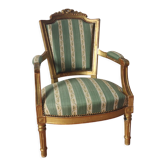 Armchair to the queen Louis XVl style gilded wood nineteenth century