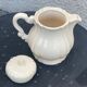 Digoin sarreguemines earthenware tea set consisting of 15 pieces antique cream