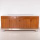 Oak and brushed metal sideboard