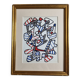Screenprint after Jean Dubuffet framed under glass 25 cm by 31 cm