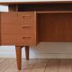 Mid century teak executive desk from H.P. Hansen, 1960s