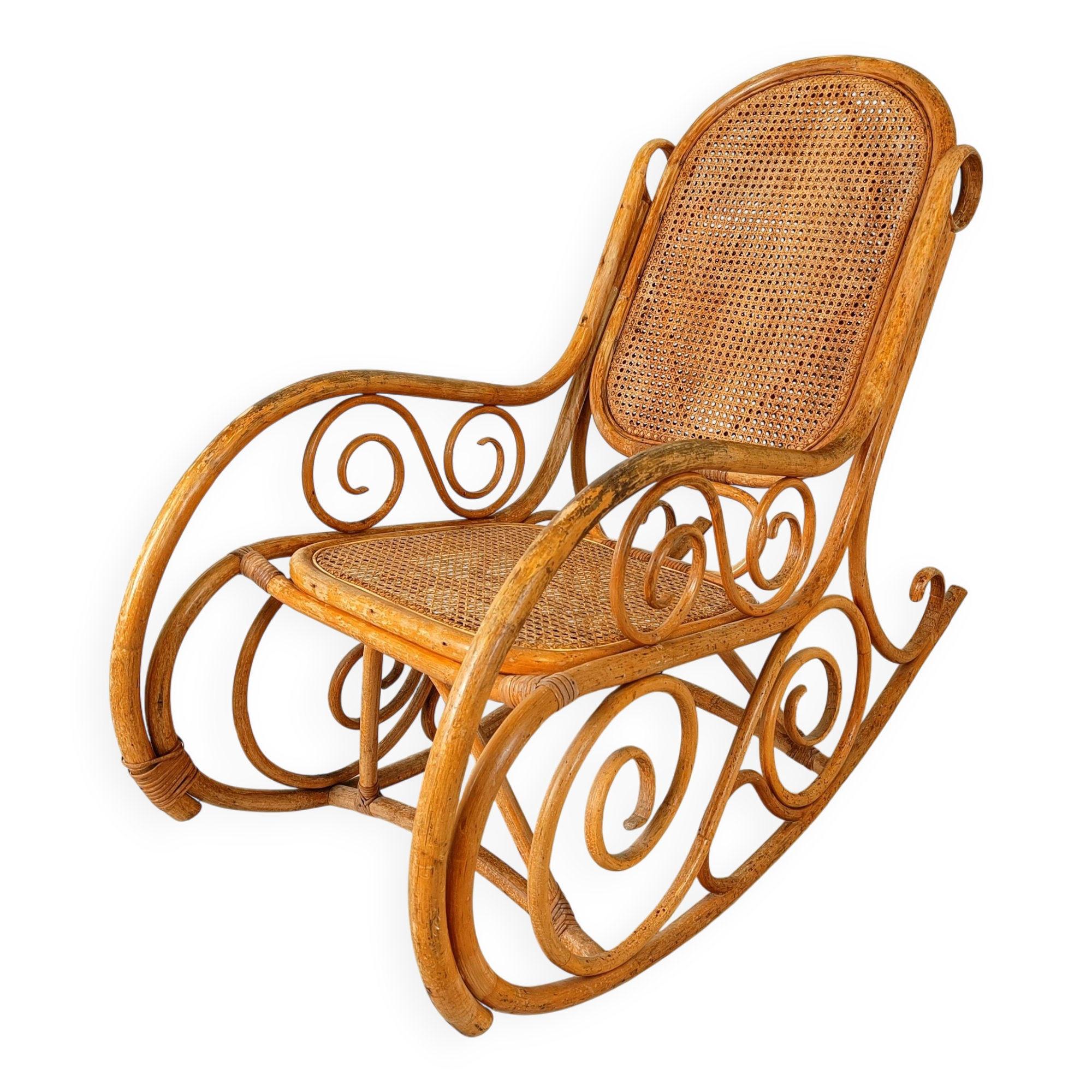 Fauteuil à bascule vintage, années 1950