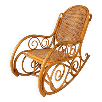 Fauteuil à bascule vintage, années 1950