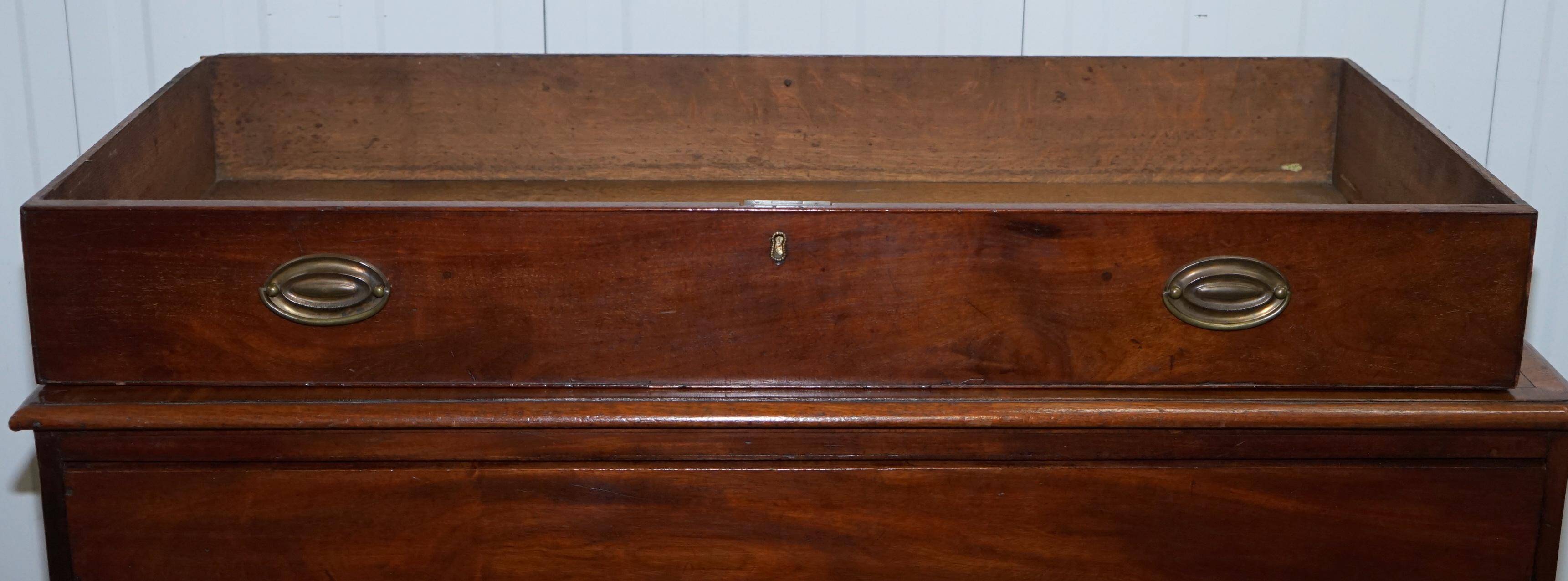 Robert Gillows II 1790 Library Desk Solid Wood with Leather Slope