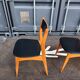 Series of 4 vintage scandinavian chairs with compass feet