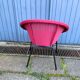 Armchair Lloyd Loom vintage rose